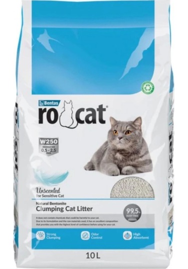 Rocat Kokusuz Bentonit Kedi Kumu 10 L