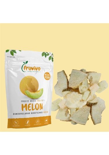Dondurularak Kurutulmuş Kavun 15 Gr, %100 Vegan, Glutensiz