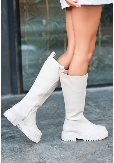 Idax Ten Cilt Topuklu Çizme Ten