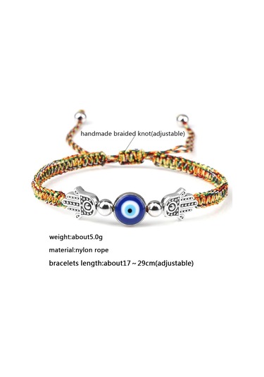 Liangmei Fatima'nın Eli Kolye Bilezik Türk Mavi Nazar Şanslı Bordo