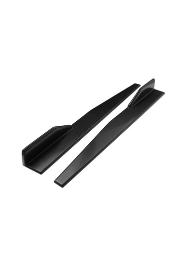 2 Adet Yan Etek Rocker Ayırıcılar Difüzör Kanatçık Kanatlar Tampon Araba Gövde Şekillendirme Seti Siyah