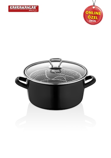 Kahramanlar Cips Chef 22 Cm Emaye Kızartma Tenceresi