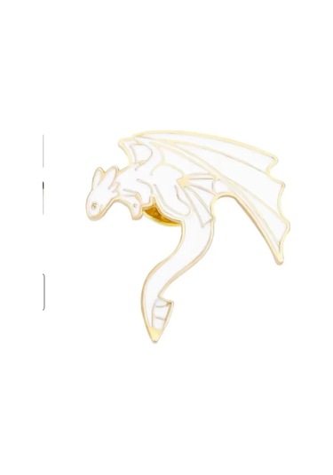 Snapbuykarikatür Siyah Beyaz Pterosaur Broş - Parti Aksesuarı Multı Platin Kaplama Siyah Beyaz