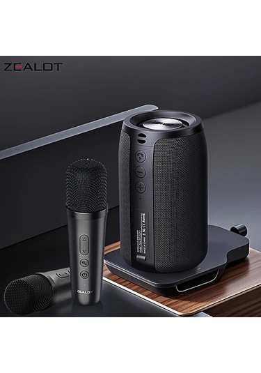 Xuweiwei Zealot S32 5w Kablosuz Hoparlör Black Kompakt Tasarım Çift Mikrofon Berrak Ses Güçlü Bass Tws Çift Eşleme 1800mah Pil 12 Saat Çalma