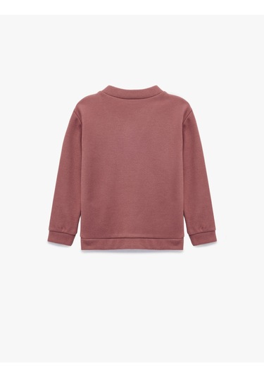 Koton Uzun Kollu V Yaka Çiçek Detaylı Hırka Mürdüm 6wmg10155ak Mor