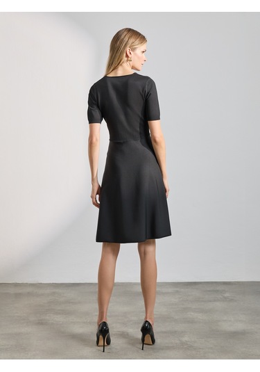 Karaca Kadın Elbise-siyah 124323003-07-l 120300 Siyah