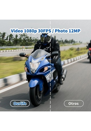 Ulzyvf 12mp Su Geçirmez Spor Kamera 30m 1080p Hd Geniş Açı Aksiyon Kamera Siyah Siyah