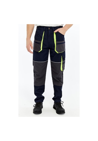 Uniprom İş Pantolonu Lizbon Plus Model Çok Cepli Harman Kumaş Lacivert Lacivert
