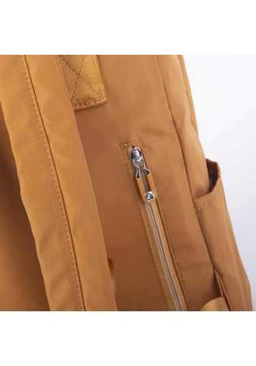 Nas Bag Unisex Sırt Ve El Çantası Büyük Boy Su Geçirmez Sırt Çantası 29x40 Cm Hardal