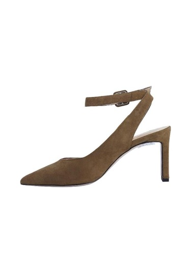 Poletto Hakiki Deri Taba Ayakkabı Stiletto 9839 35-2411 Taba