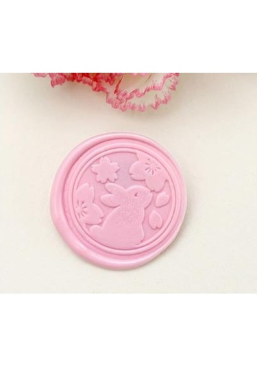 Mektup Damga Mühürü Tavşan Çiçek + 30 Mühür Mumu + Kaşık