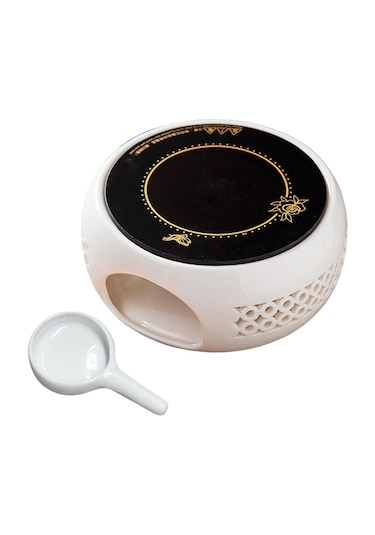 Homyl İçi Boş Çaydanlık Isıtıcı Tealight Soba Çay Isı Beyaz