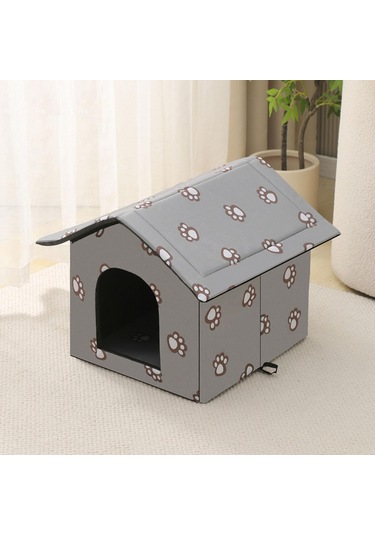 Suntek Açık Kedi Evi Küçük Köpek Kulübesi Mağarası Gri-m