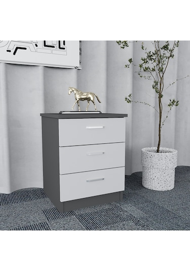 Pasha 4'lü Ofis Takımı  Model 6 Füme Beyaz