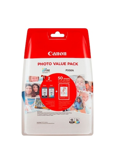 Canon PG-46/CL-56 Pixma E404/E414/E464/E484 Siyah Renkli Kartuş