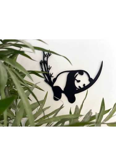 Panda Duvar Sanatı Siyah