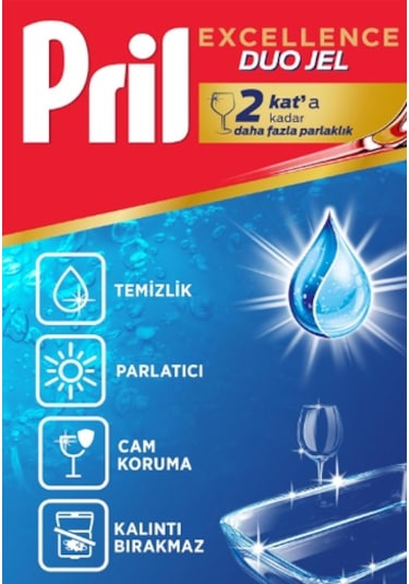 Pril Duo Jel 4 Etki Bulaşık Makinesi Deterjanı 2 x 900 ML