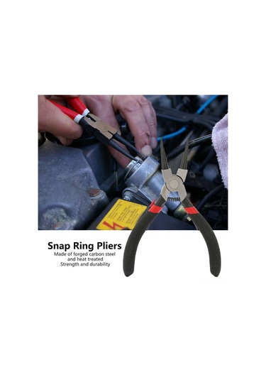 Gajeena 125mm Karbon Çelik İç Düz Snap Ring Pliers, Ergonomik Anti-kayma Kolu, Yüksek Dayanıklılık, Tırnaklı Çember Kurulum/kaldırma Aracı