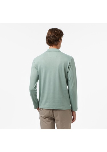 Nautica Erkek Yeşil Classic Fit Polo Yaka T-shirt Düz K57019t Yeşil