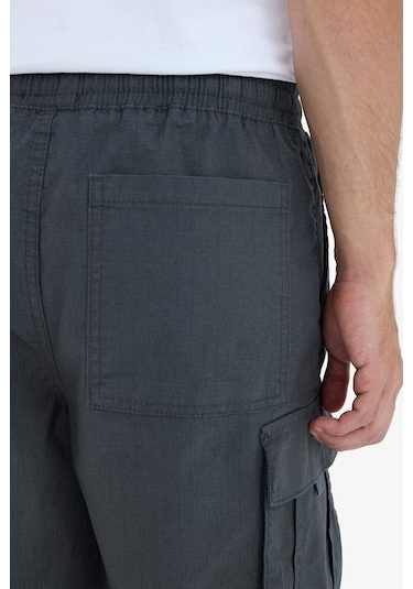 Defacto Kargo Fit Gabardin Bermuda Şort C5400ax25smar104 Antrasit