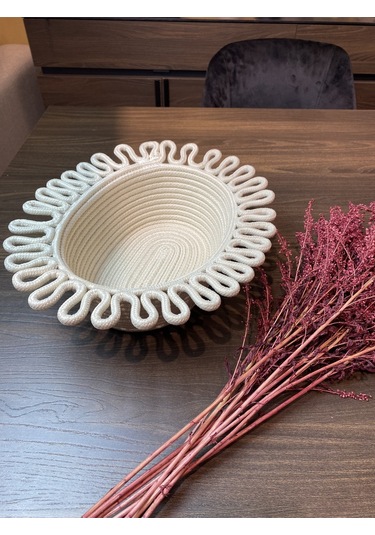 Galaxy Doğal, Jüt, Desenli, Sepet, Dolap Içi, Çocuk Odası, Düzenleyici, Saklama Sepeti Krem