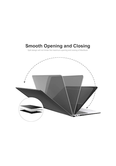 Enkay Macbook Pro 14" Koruyucu Laptop Kılıf + Silikon Toz Fişleri Mor