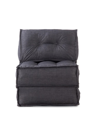 Yataklı Koltuk Mocca Keten Tek Kişilik Gri
