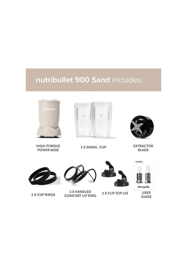 Nutribullet Blender 900 Series Matte Sand Smoothie Blender Seti