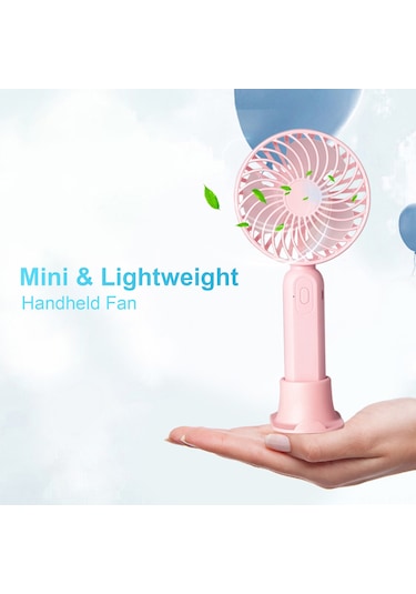 Ranyeek Usb Şarjlı Elden Mini Fan, 3 Hız Ayarı, Telefon Tutucu, Taşınabilir Outdoor Fan, Siyah Pil Yok
