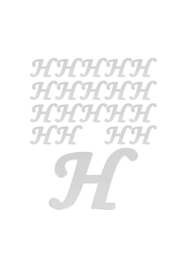 Kına Atölyesi 20 Ad Karışık Pleksi Harfleri 4Cm Gümüş