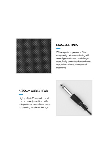 Xindoker Müzik Aleti Sürekli Pedalı - 6.35mm Bağlantı, Sessiz Tasarım, Anti Kayma Dizaynı, Abs Malzeme - Elektronik Davul, Piyano Ve Klavyeler İçin