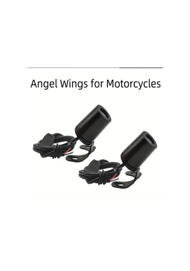Chuangyinshop 2pcs Angel Wings Led Motorcycle Dekoratif Işık Ice Blue Evrensel Fit Kolay Kurulum
