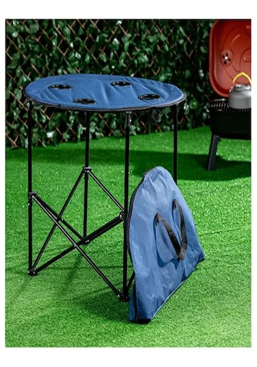 Katlanır Kamp Masası Lacivert 71 Cm