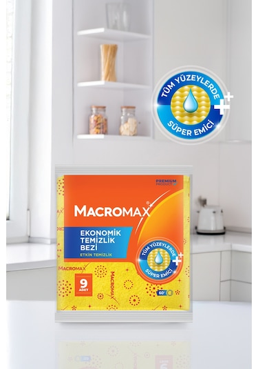 Macromax Ekonomik Temizlik Bezi 9'lu