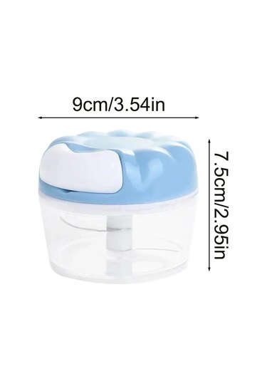 1 Adet Mini Mutfak Pratik Sarımsak İtici Ev Tipi Manuel Doğrama Sarımsak Acı Biber Doğrayıcı Mavi