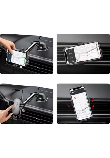 Blue Spectrum H-xp331 Ekstra Güçlü Vantuzlu Araç İçi Telefon Tutucu Siyah