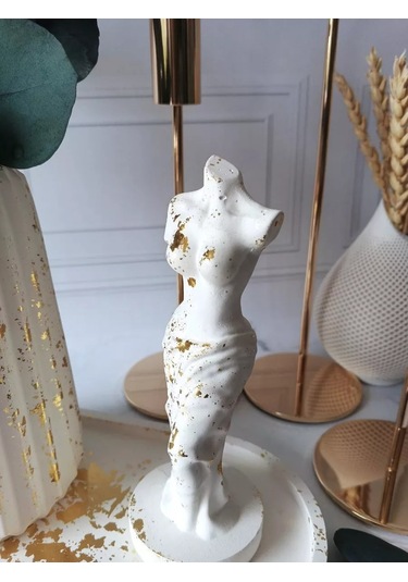 Cre Art Kuru Çiçek Vazosu Dekoratif İç Mekan Seti 160467159 Altın Rengi