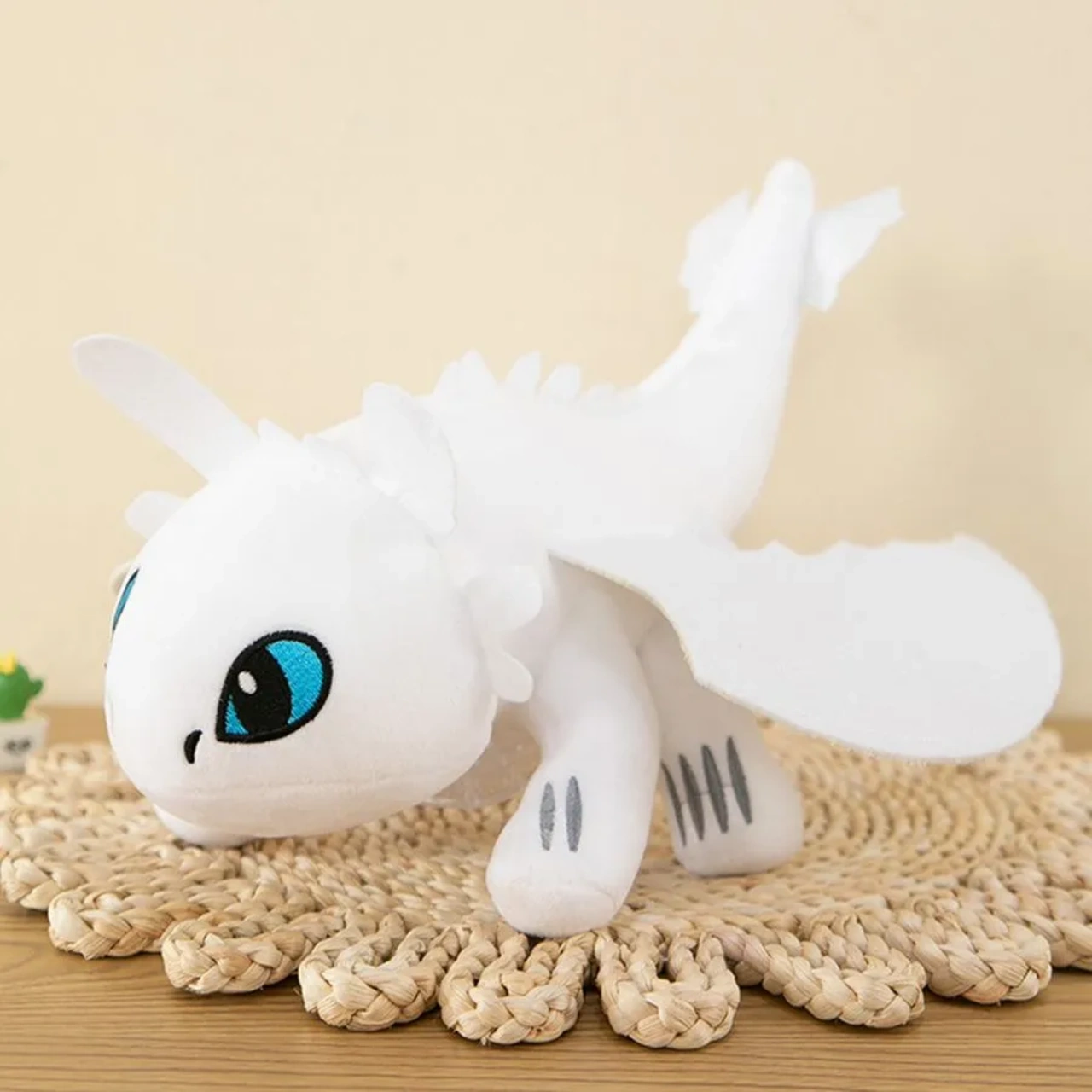 Padalink Siyah 27cm Uçan Kanatlı Ejderha Araba Tavan Dekorasyonu - Moto Kask Aksesuarı Peluş Figür