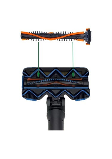 Philips Fc6822/6823/6827/6908/6906 Elektrikli Süpürge Rulo Fırçası Turuncu Siyah İçin