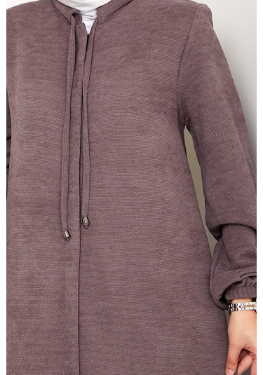 Şönil Gizli Fermuarlı Ferace 1628 - Açık Kahve Açık Kahverengi