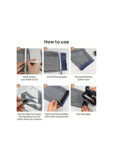 Kendinden Yapışkanlı Pantolon Kıvırma Şeridi Karışık