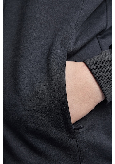 LESCON Siyah Çocuk Fermuarlı Sweatshirt 23S-3237-23B