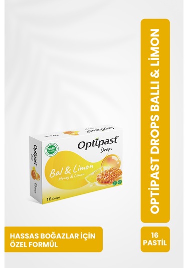 Optipast Drops Ballı & Limon 16 Pastil
