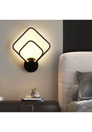 İç İçe Kare Plafonyer Beyaz Işık Ultra Power Avize Aplik Avizej