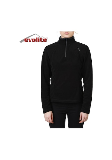 Evolite Fuga Kadın Mikro Polar Sweater - Siyah Çok Renkli
