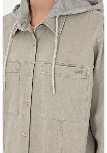 U.s. Polo Assn. Kadın Açık Haki Gömlek Desenli 50291070-vr183 Açık Haki