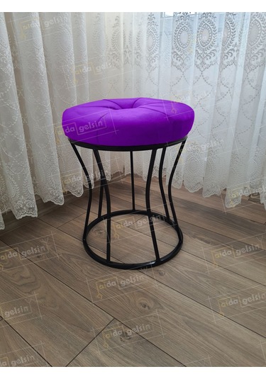 Kum Saati Dilimli Makyaj Pufu Kara İnci Mor