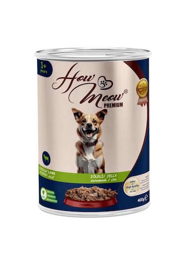 How Meow Pate Kuzulu Parça Etli Yetişkin Köpek Maması 12 x 400 G