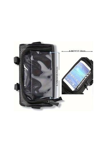 Willowhaven 1pc Siyah Yüksek Kalite Bisiklet Gidon Çantası - Ayarlanabilir Esnek Kayış Dayanıklı Motor Ve Bisiklet Ön Montaj Depolama Poşu Haki