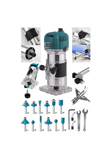 Moonshop 3800 Watt Profesyonel Formika Traşlama Freze Makinası.